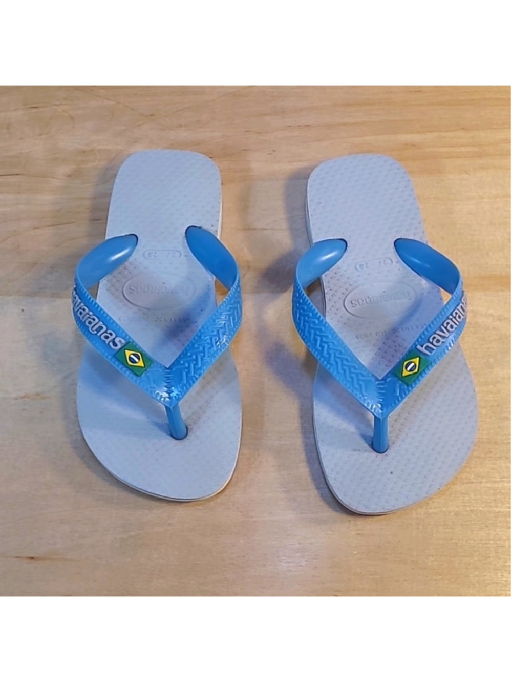 Havaianas Blue Kids Toddler Size 11/12 C Flip Flops Classic Sandals - Picture 8 of 10